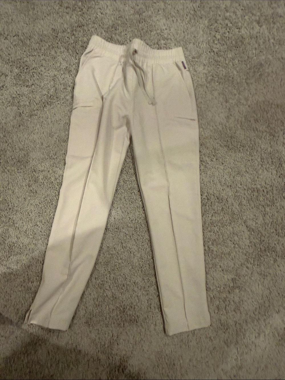 Women's Cream Drawstring Joggers